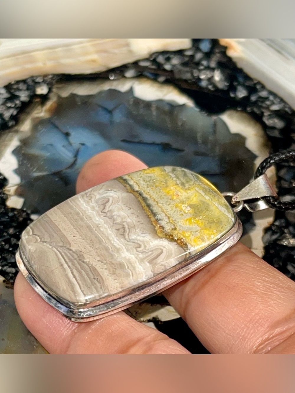 Indonesian Bumblebee Jasper Pendant 2”
